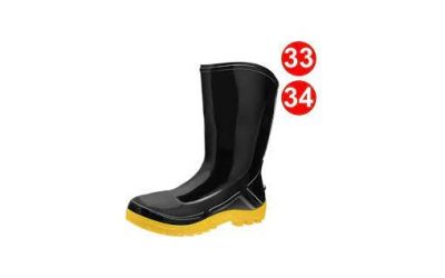 BOTA PVC VULCAFLEX 25 CM PRETA-.AMARELA MARLUVAS
