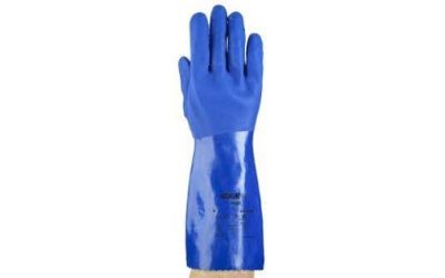 LUVA PVC EDGE AZUL 14663 ANSELL