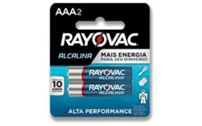 PILHA RAYOVAC ALCALINA PAILTO AAA CART. 2 UND.